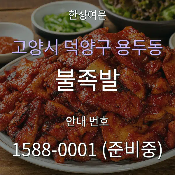 고양시 덕양구 용두동 불족발 대표 안내 그래픽
