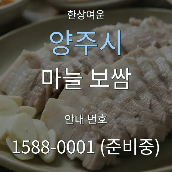 양주시 마늘 보쌈 대표 안내 그래픽