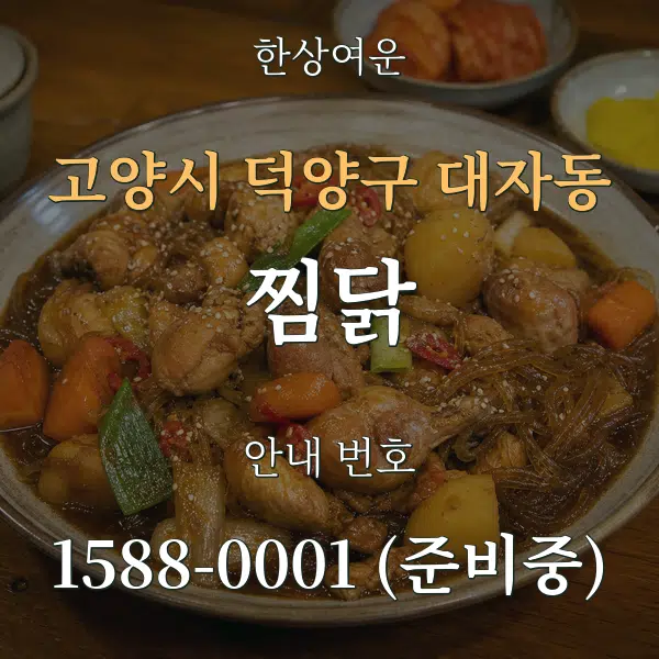 고양시 덕양구 대자동 찜닭 대표 안내 그래픽