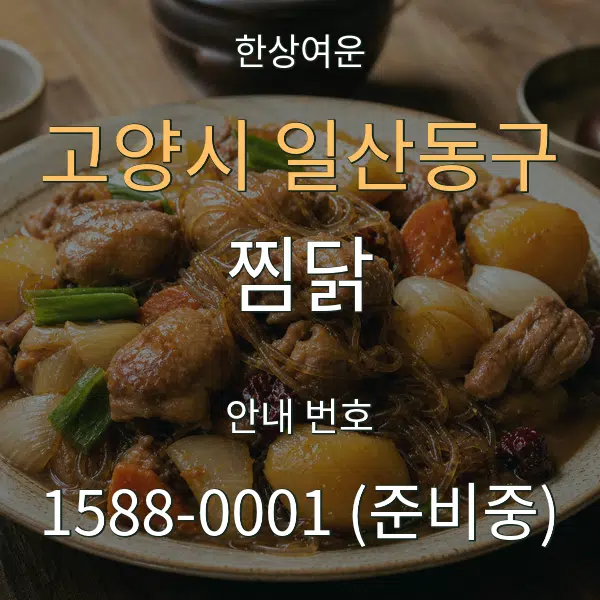 고양시 일산동구 찜닭 대표 안내 그래픽