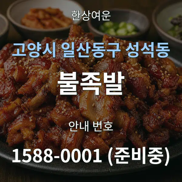 고양시 일산동구 성석동 불족발 대표 안내 그래픽