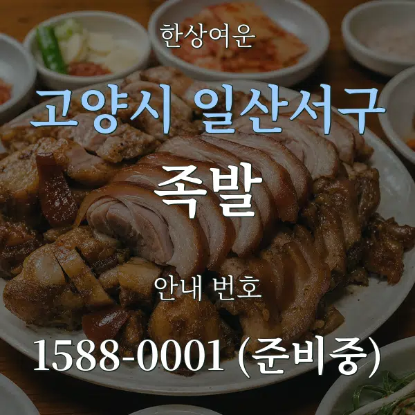 고양시 일산서구 족발 대표 안내 그래픽