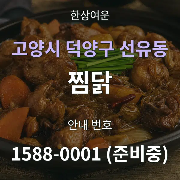 고양시 덕양구 선유동 찜닭 대표 안내 그래픽