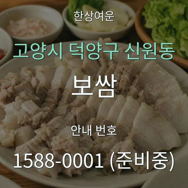 고양시 덕양구 신원동 보쌈 대표 안내 그래픽