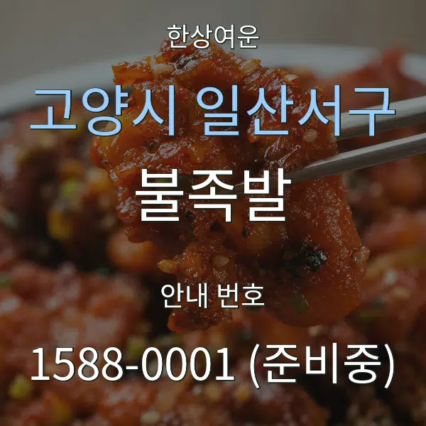 고양시 일산서구 불족발 대표 안내 그래픽
