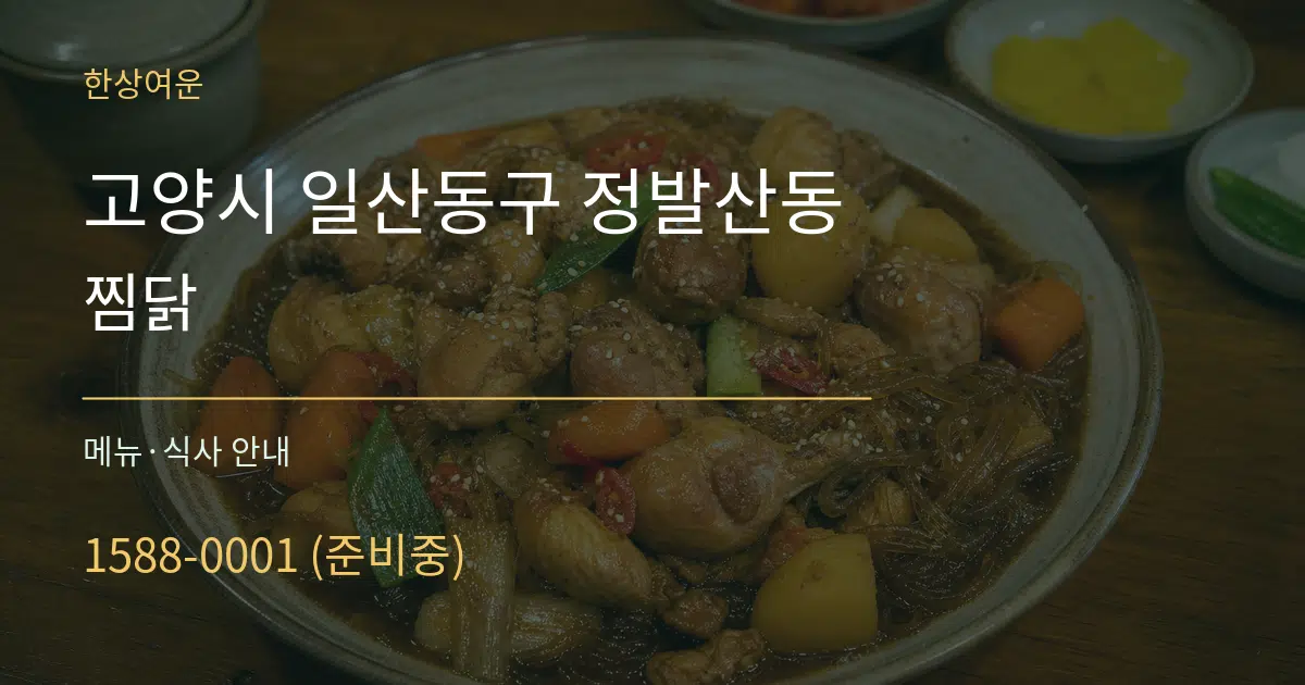 고양시 일산동구 정발산동 찜닭 대표 안내 그래픽