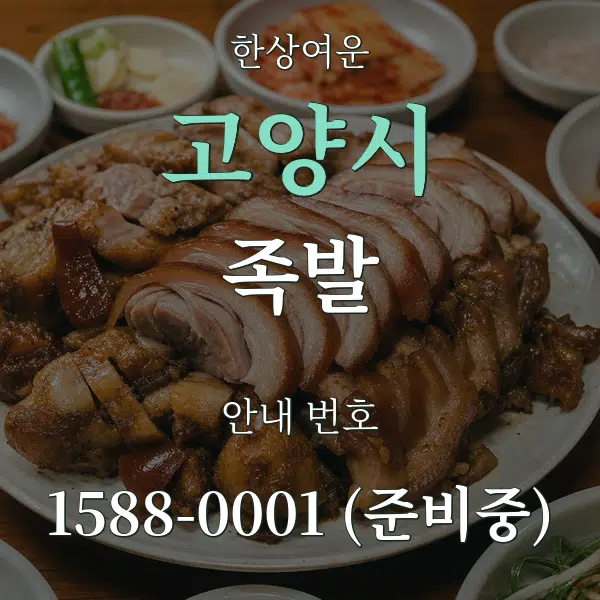 고양시 족발 대표 안내 그래픽