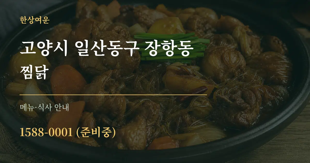 고양시 일산동구 장항동 찜닭 대표 안내 그래픽