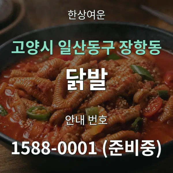 고양시 일산동구 장항동 닭발 대표 안내 그래픽