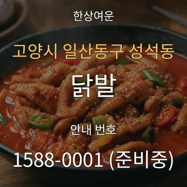 고양시 일산동구 성석동 닭발 대표 안내 그래픽