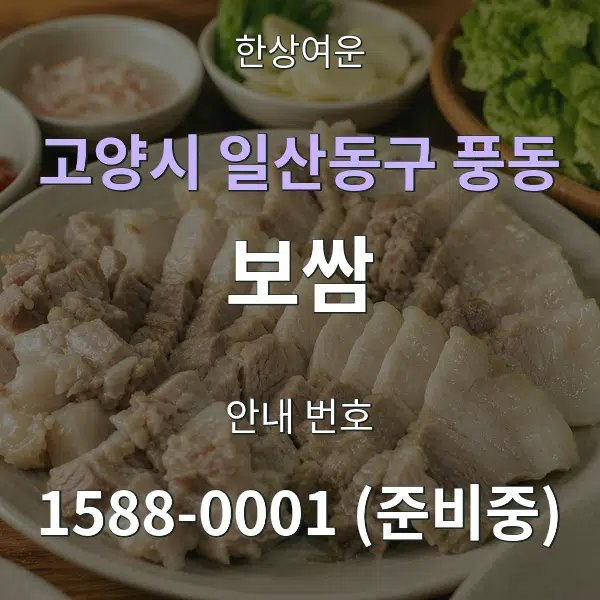 고양시 일산동구 풍동 보쌈 대표 안내 그래픽
