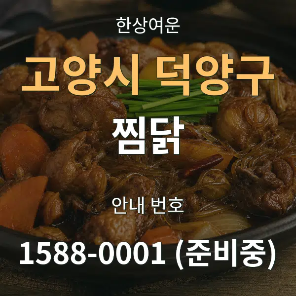 고양시 덕양구 찜닭 대표 안내 그래픽