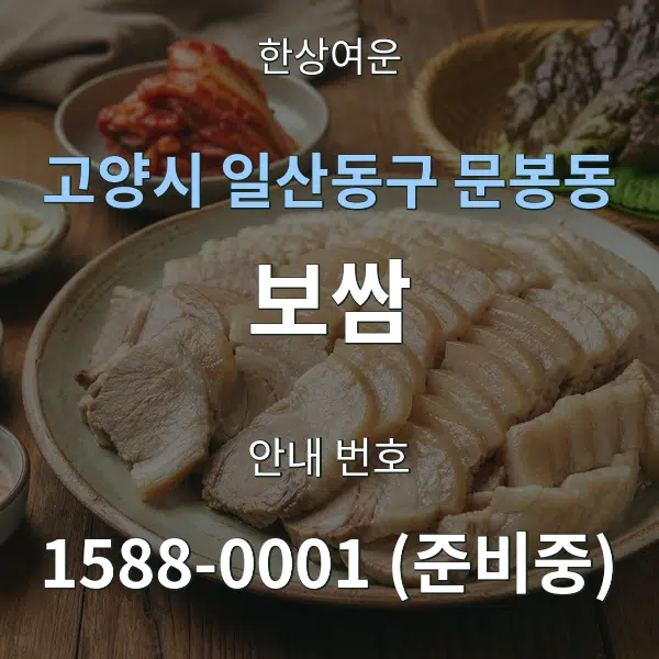 고양시 일산동구 문봉동 보쌈 대표 안내 그래픽
