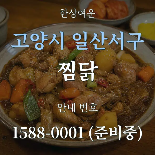 고양시 일산서구 찜닭 대표 안내 그래픽