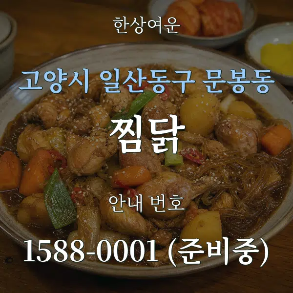 고양시 일산동구 문봉동 찜닭 대표 안내 그래픽