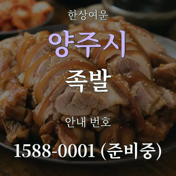 양주시 족발 대표 안내 그래픽