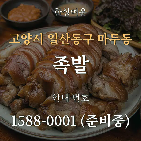 고양시 일산동구 마두동 족발 대표 안내 그래픽