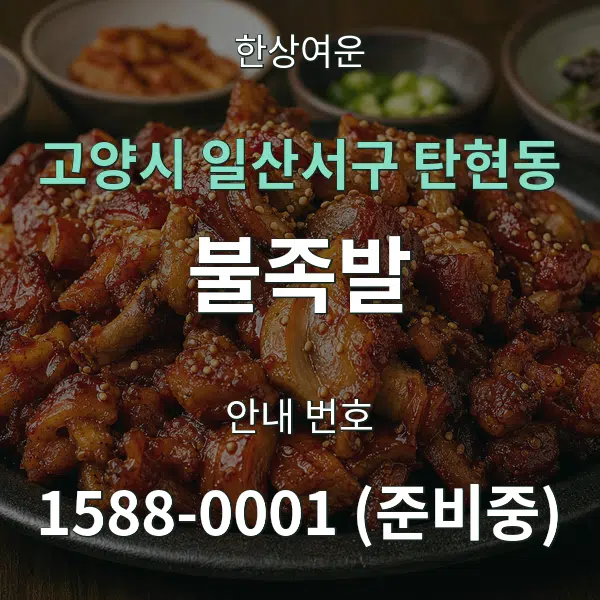 고양시 일산서구 탄현동 불족발 대표 안내 그래픽