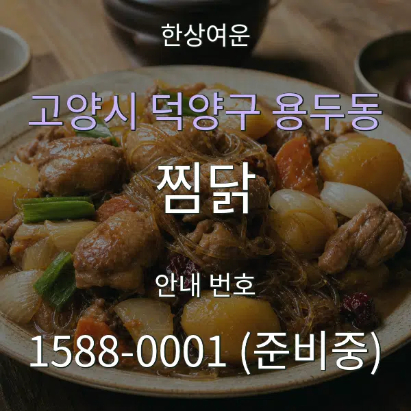 고양시 덕양구 용두동 찜닭 대표 안내 그래픽