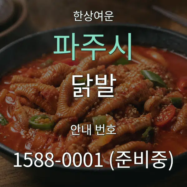 파주시 닭발 대표 안내 그래픽
