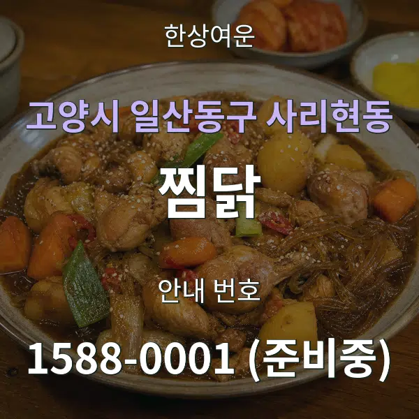 고양시 일산동구 사리현동 찜닭 대표 안내 그래픽