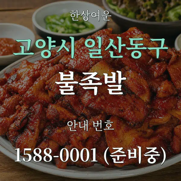 고양시 일산동구 불족발 대표 안내 그래픽