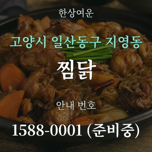 고양시 일산동구 지영동 찜닭 대표 안내 그래픽