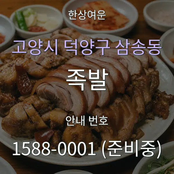 고양시 덕양구 삼송동 족발 대표 안내 그래픽