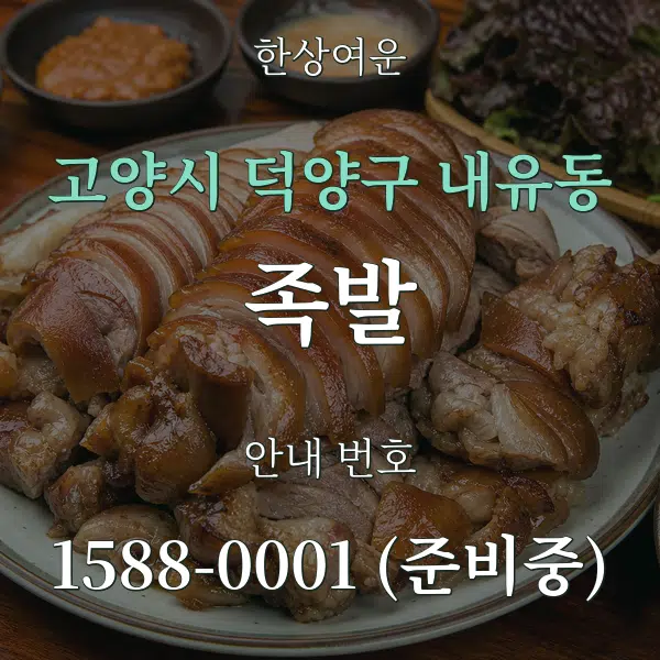고양시 덕양구 내유동 족발 대표 안내 그래픽