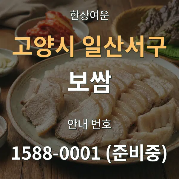고양시 일산서구 보쌈 대표 안내 그래픽