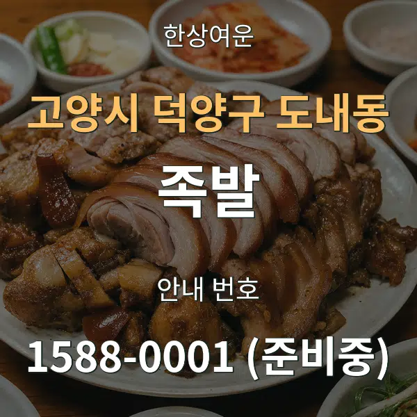 고양시 덕양구 도내동 족발 대표 안내 그래픽