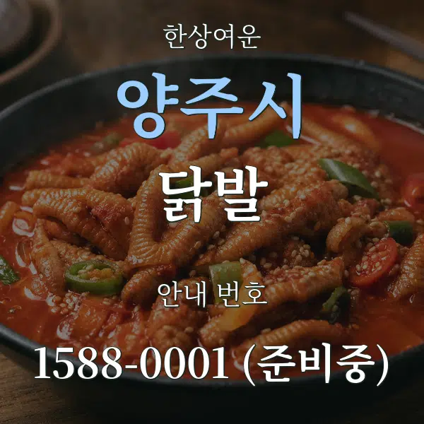 양주시 닭발 대표 안내 그래픽