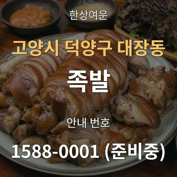 고양시 덕양구 대장동 족발 대표 안내 그래픽