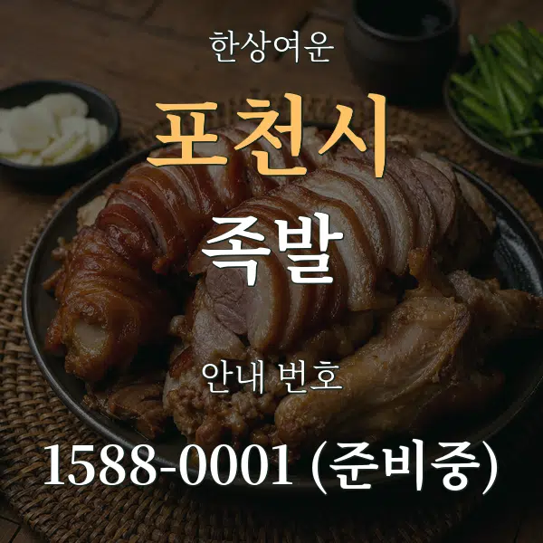 포천시 족발 대표 안내 그래픽