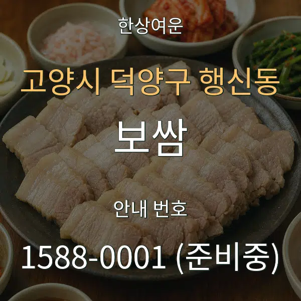 고양시 덕양구 행신동 보쌈 대표 안내 그래픽