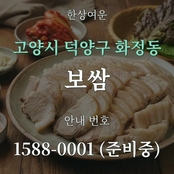 고양시 덕양구 화정동 보쌈 대표 안내 그래픽