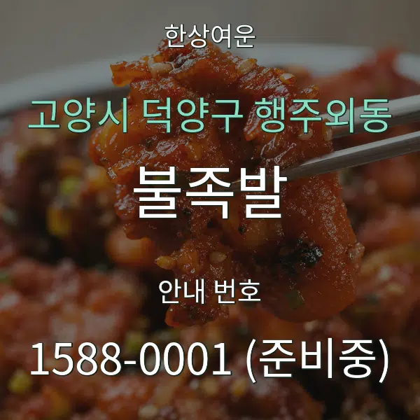 고양시 덕양구 행주외동 불족발 대표 안내 그래픽