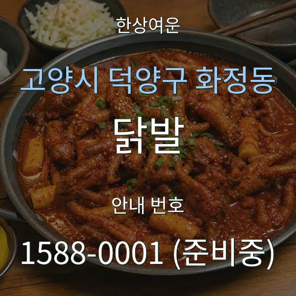 고양시 덕양구 화정동 닭발 대표 안내 그래픽