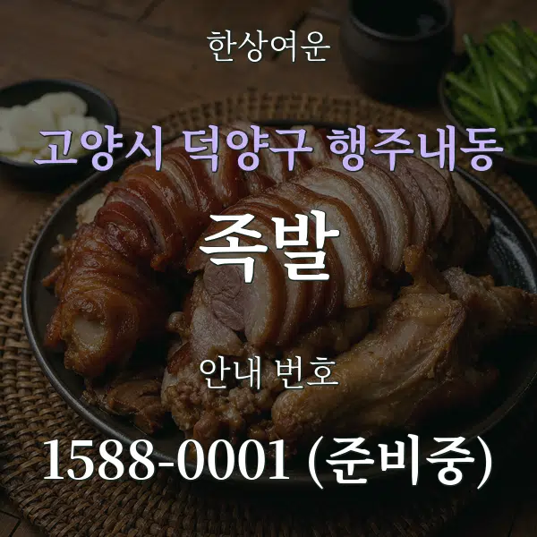 고양시 덕양구 행주내동 족발 대표 안내 그래픽