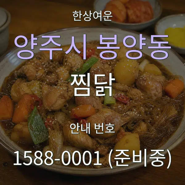 양주시 봉양동 찜닭 대표 안내 그래픽