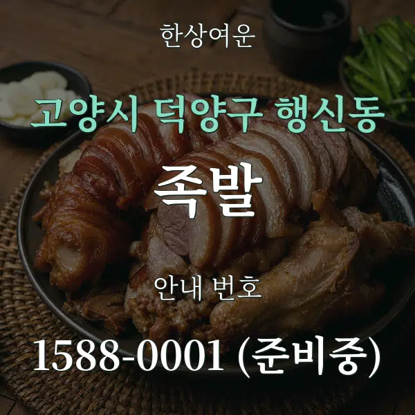 고양시 덕양구 행신동 족발 대표 안내 그래픽