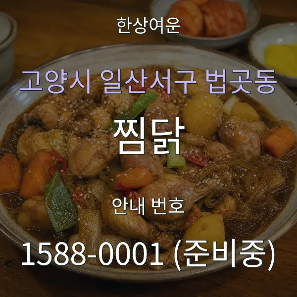 고양시 일산서구 법곳동 찜닭 대표 안내 그래픽
