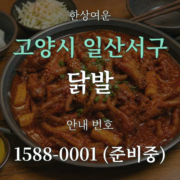 고양시 일산서구 닭발 대표 안내 그래픽
