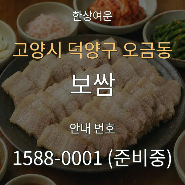고양시 덕양구 오금동 보쌈 대표 안내 그래픽