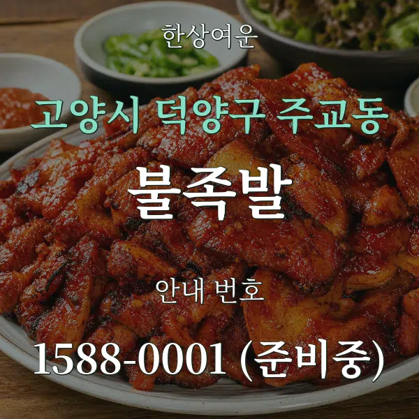 고양시 덕양구 주교동 불족발 대표 안내 그래픽