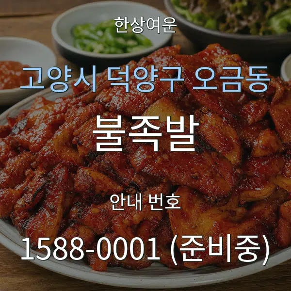 고양시 덕양구 오금동 불족발 대표 안내 그래픽