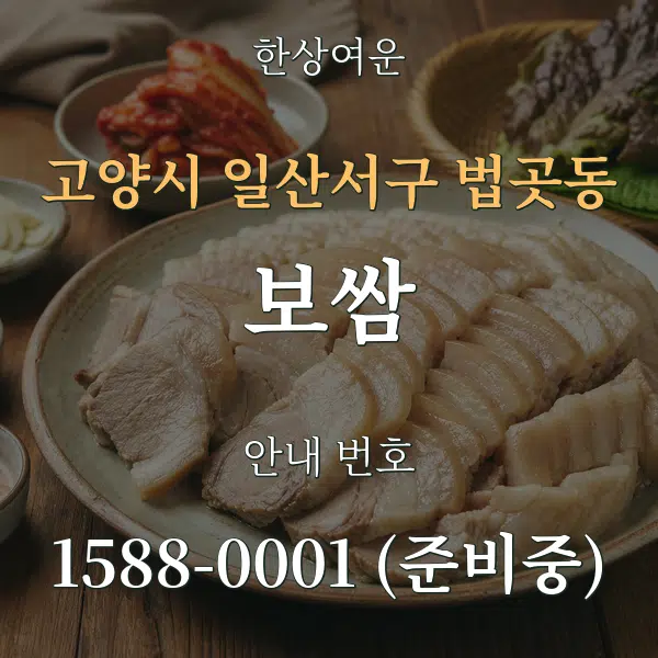 고양시 일산서구 법곳동 보쌈 대표 안내 그래픽